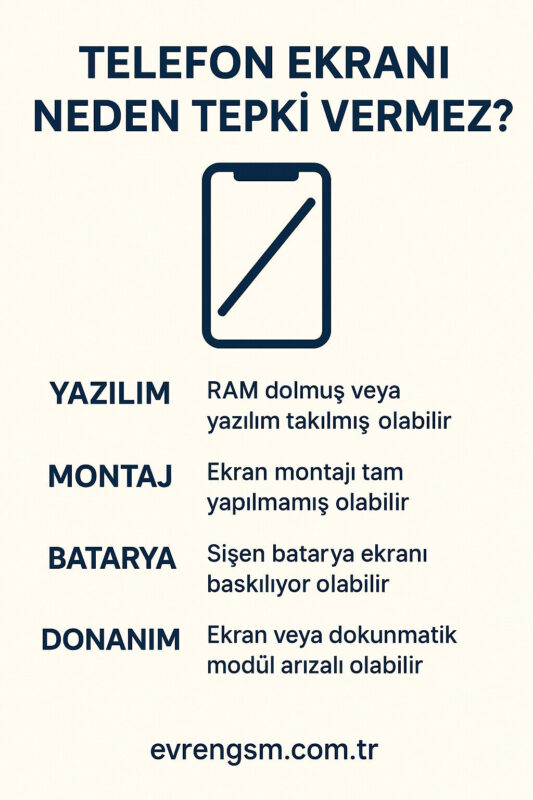 Telefon Ekranı Kilitleniyor, Dokunmatik Tepki Vermiyor – Sebepler ve Çözümler